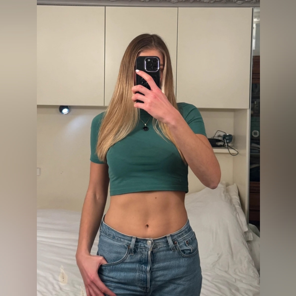 Bershka Green Tank Top, S